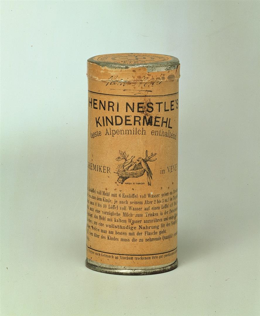 Un produit très populaire: l’une des toutes premières boîtes de farine lactée.