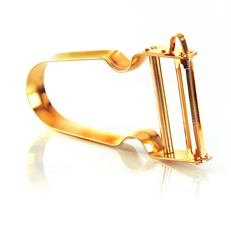 The Rex peeler in gold: 1,000 pieces were produced for the brand's 60th anniversary