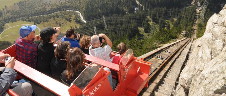 Pura adrenalina: el Gelmerbahn en el valle de Hasli © KWO Monika Flückiger