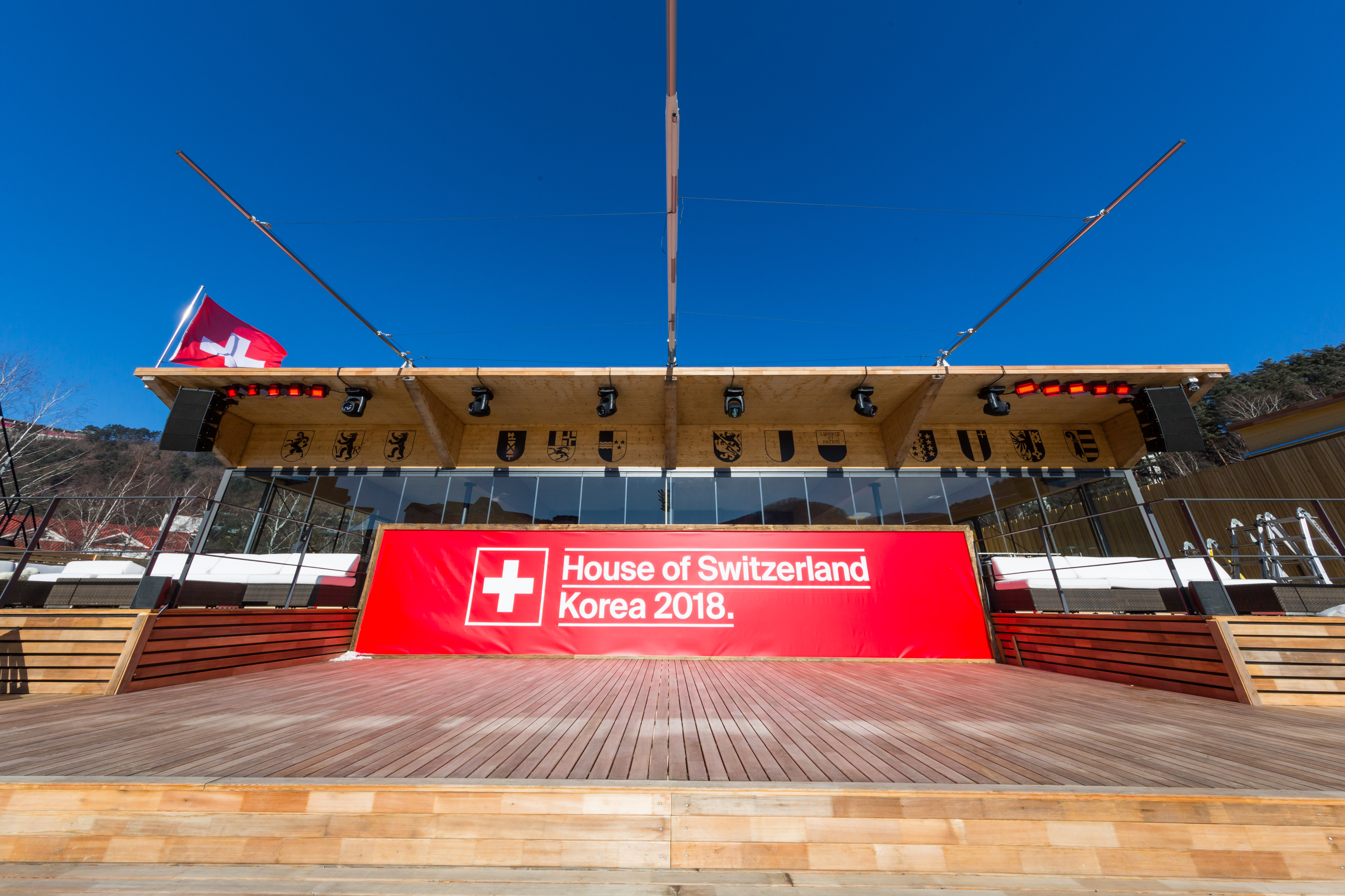 Starting shot for the House of Switzerland at the Winter Olympics in