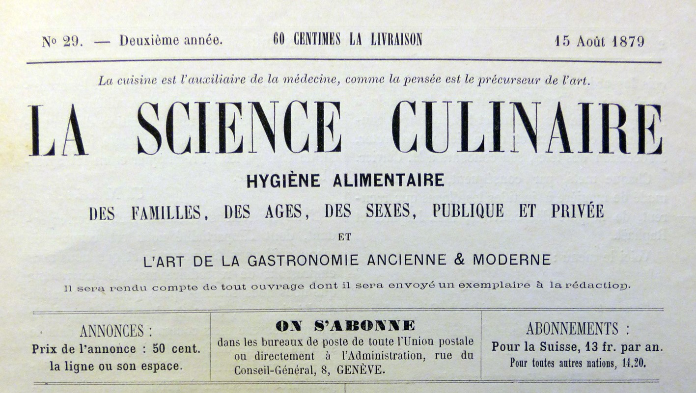 La Science Culinaire