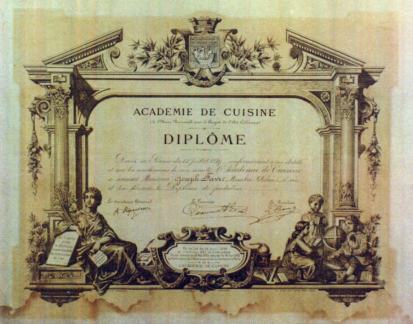 diploma joseph favre