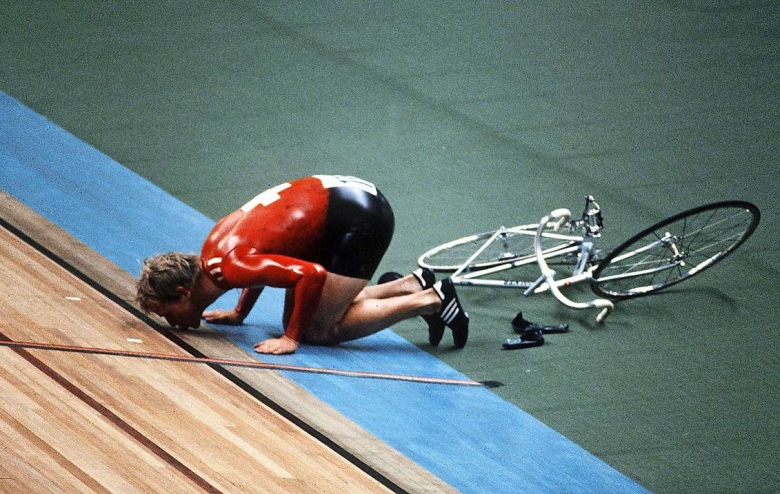 Médaille d'or pour Robert Dill-Bundi en 1980, sur un vélo Allegro.