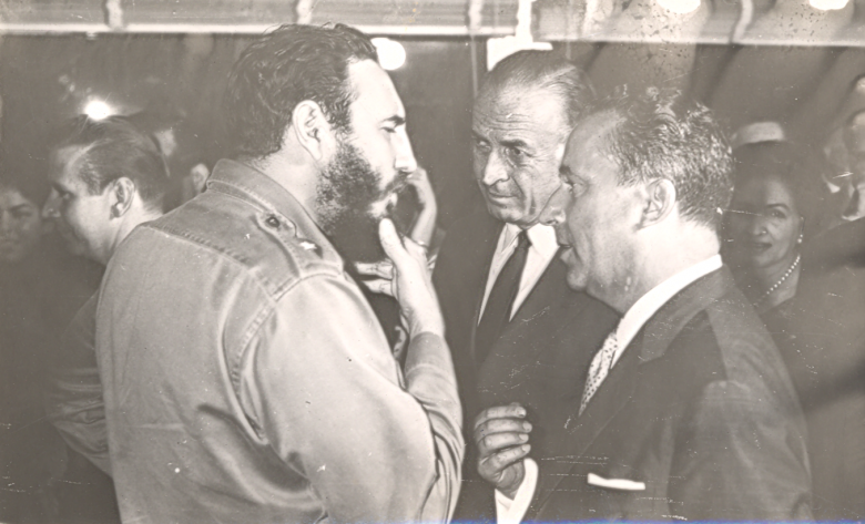 Fidel Castro and Swiss ambassador Stadelhofer