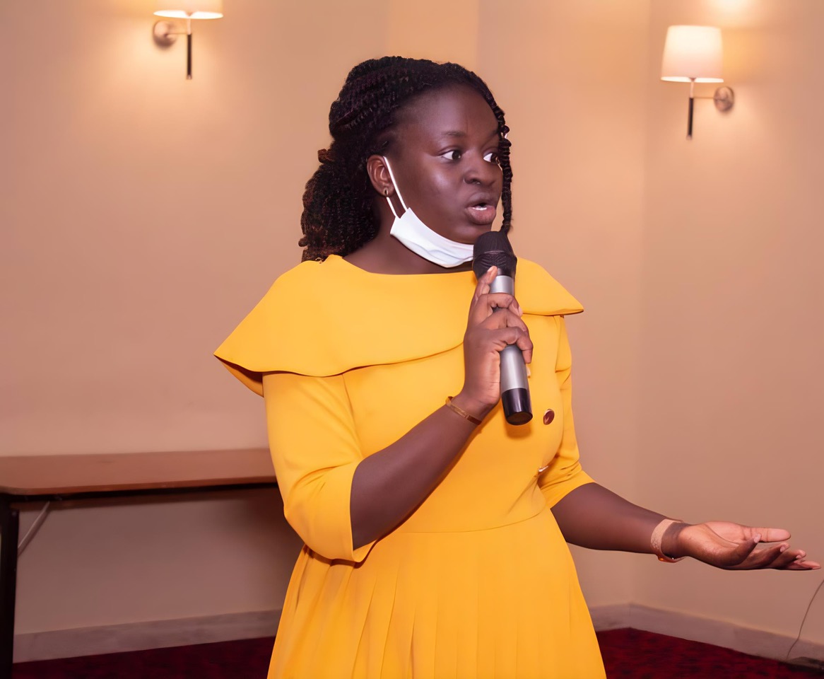 Christine Faye, social entrepreneur and founder of SIVICA participating in a training workshop on autonomous sanitation in Cameroon in 2021 © Dr Slame Photography 