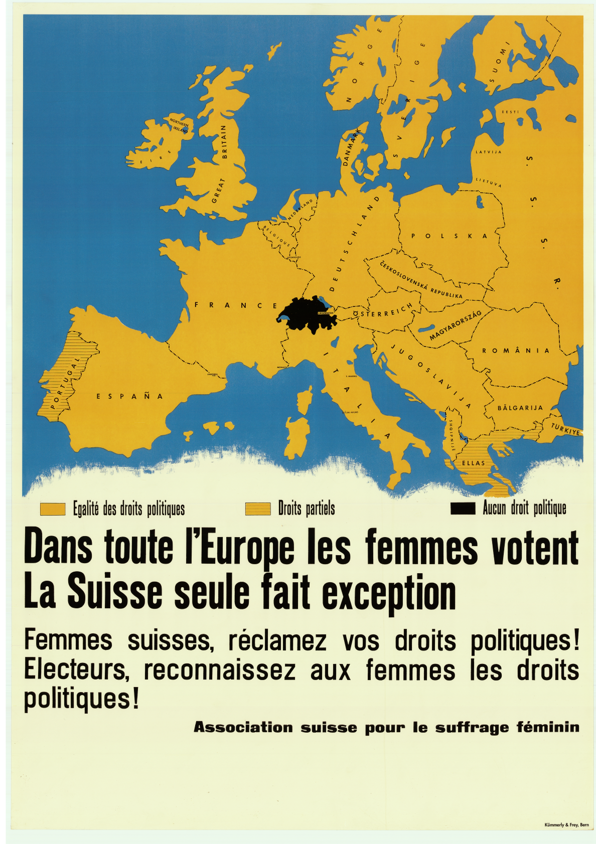 Association suisse pour le suffrage féminin, 1950 © Gosteli-Stiftung, Plakatsammlung