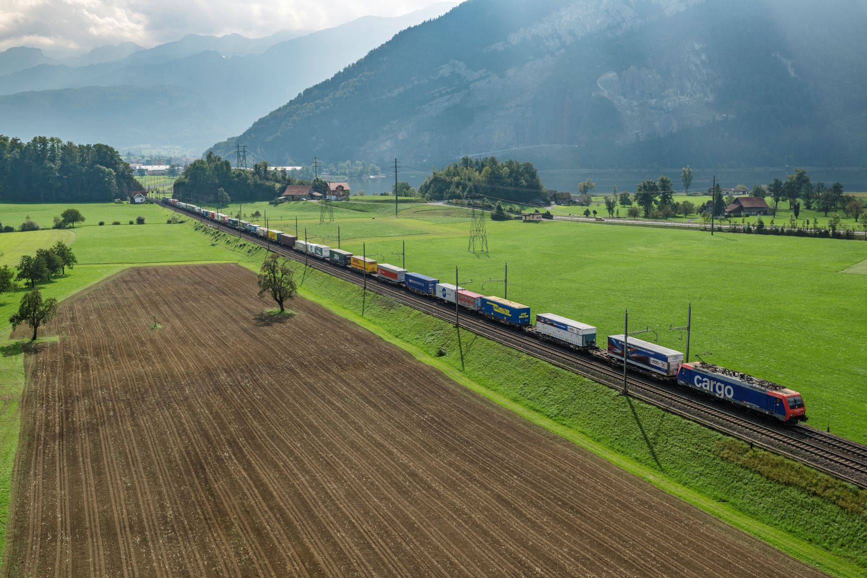The more freight is shifted from road to rail, the lower the impact on the environment © Hupac