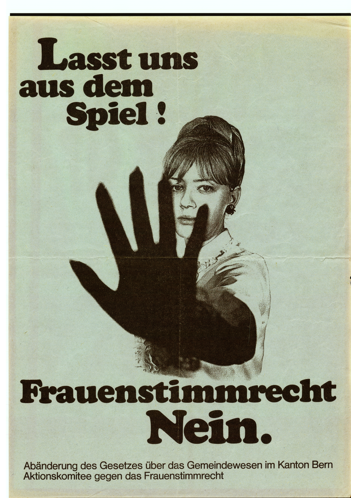 Comité d’action contre le droit de vote des femmes, 1968 © Fondation Gosteli, collection d’affiches