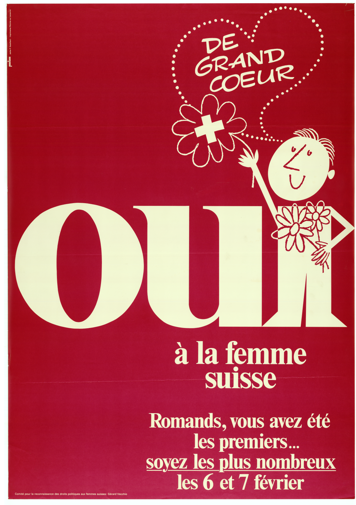 Comité pour la reconnaissance des droits politiques aux femmes suisses, 1971 © Fondation Gosteli, collection d’affiches