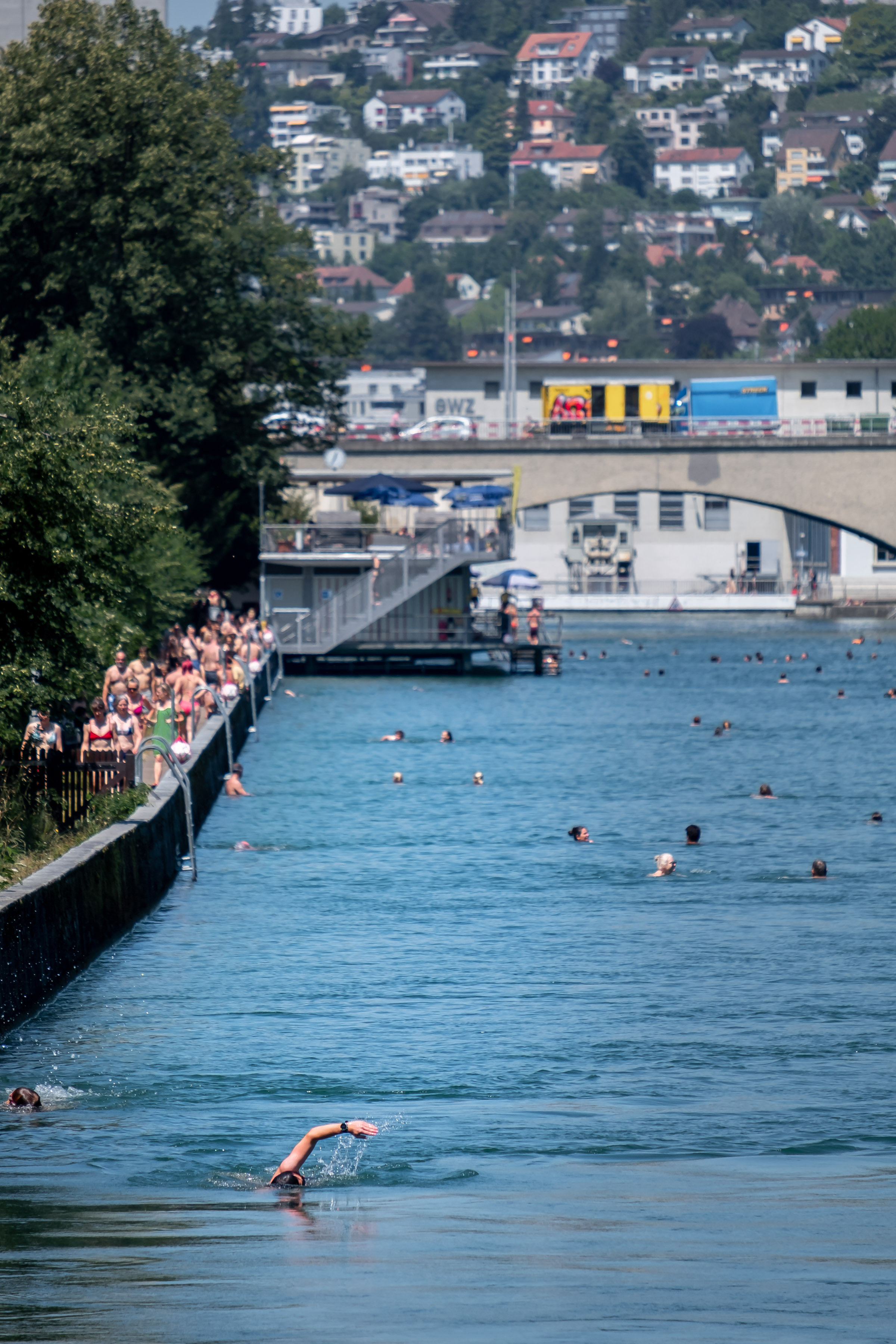 Swimming in the Limmat, Zurich