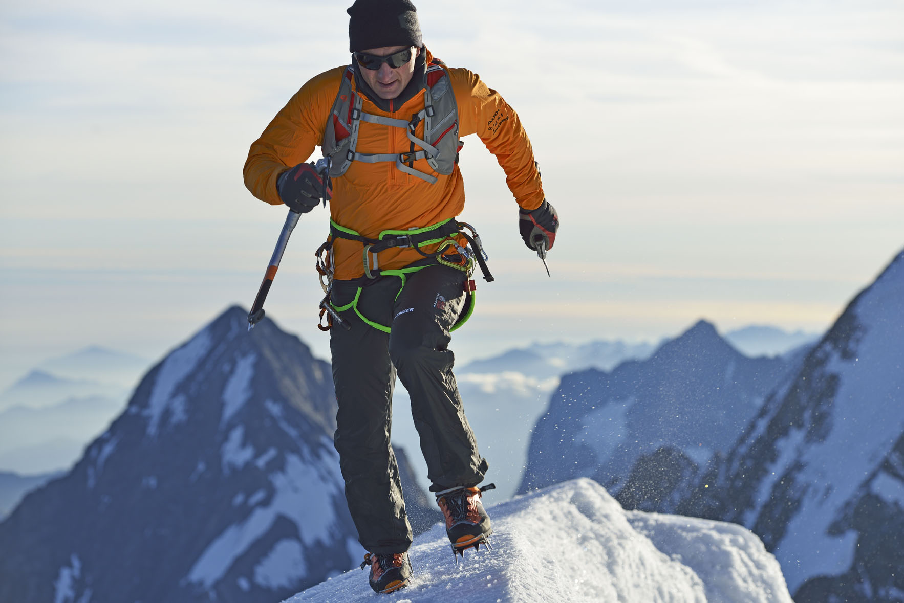 Ueli Steck climbing the North Face of the Eiger 