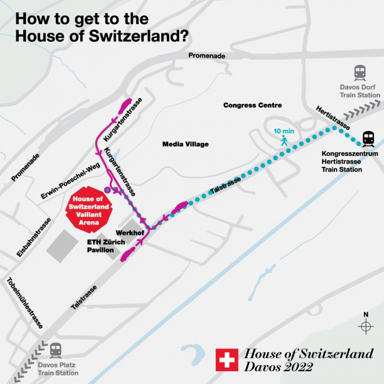 How to get to the House of Switzerland in Davos