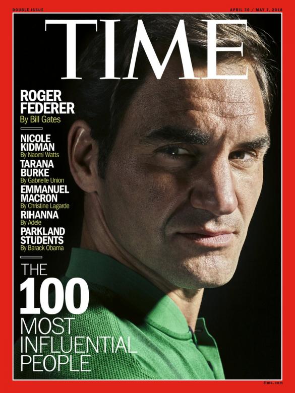 Roger Federer engalana una de las seis portadas de TIME de las 100 personas más influyentes 