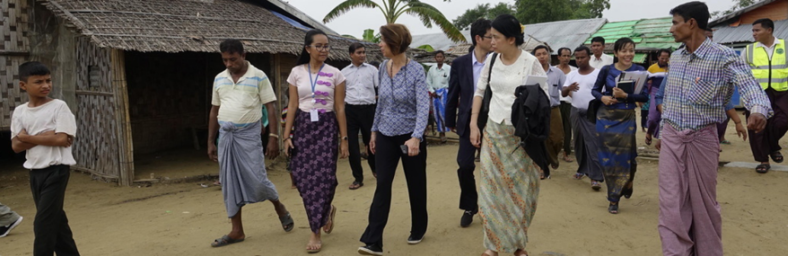 Christine Schraner Burgener visits the Thet Kel Pyin Muslim Internally Displaced Persons camp in Sittwe, Rakhine State, Western Myanmar (2018)