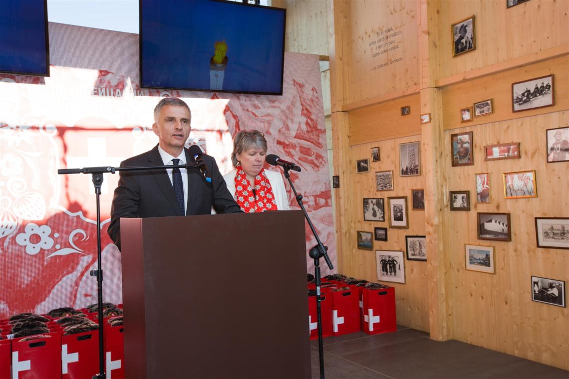 President of the Swiss Confederation Didier Burkhalter at the House of Switzerland