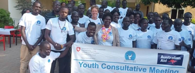 Youth dialogue in Torit, Eastern Equatoria, promoting their voices for peaceful coexistence among all South Sudanese (June 2019)