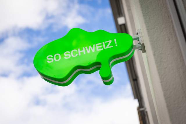So Schweiz in Grün