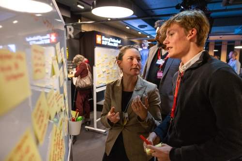 Global Shapers works on a board