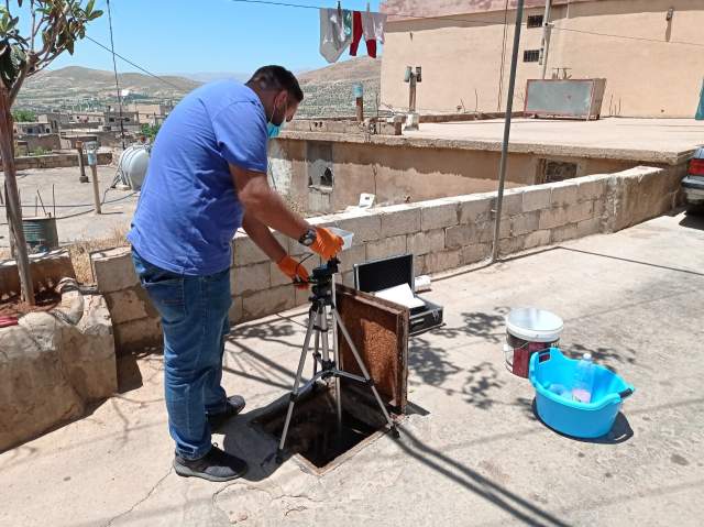 The CubeX team installing their low-tech wastewater treatment system in rural Lebanon. © Cewas.jpeg