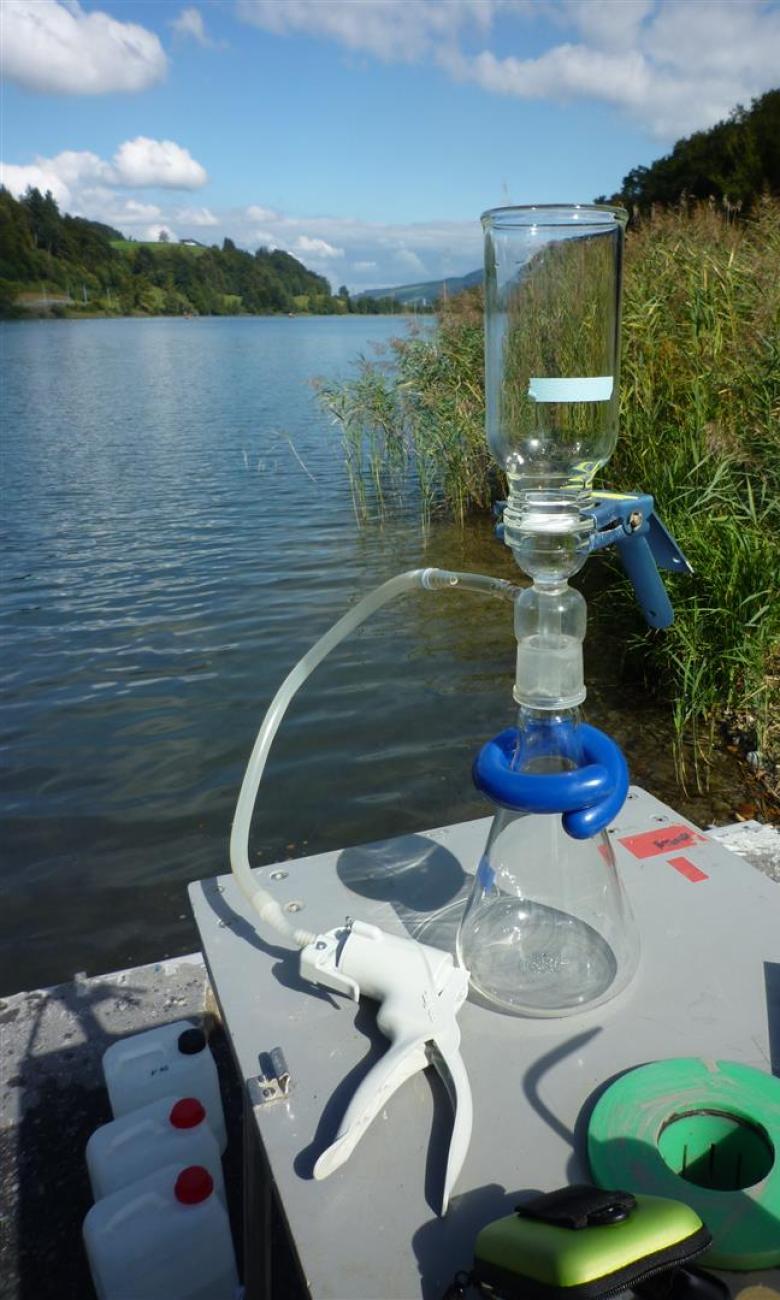 Methane testing on Lake Rotsee © Eawag