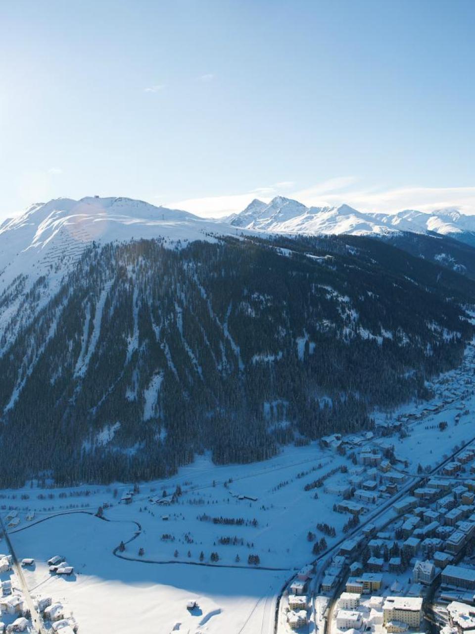 Aerial view of Davos today