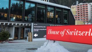 The entrance to the House of Switzerland WEF 2020